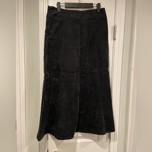 NWOT NorthStyle Size 8 Soft Black Lightweight Corduroy A Line Maxi Skirt Zip